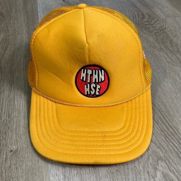 Vintage Otto Trucker Hat Yellow Mesh Snapback Cap Adjustable Unisex HTHN HSE - Picture 1 of 10